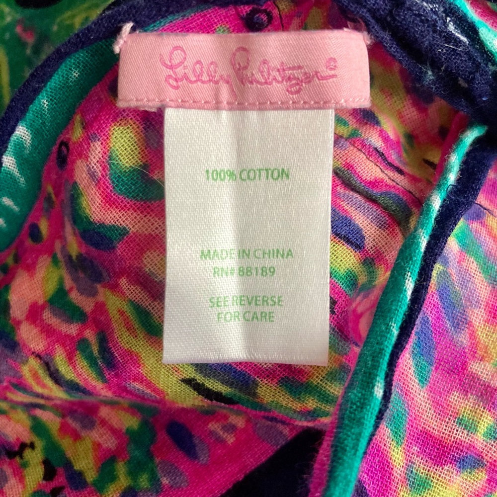 Lilly Pulitzer Vibrant Tropical Print Infinity Scarf Resort Luxury Vintage EUC - Picture 7 of 14